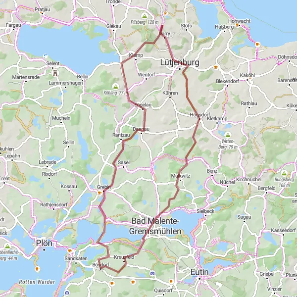 Karten-Miniaturansicht der Radinspiration "Erlebnisreiche Gravel-Tour" in Schleswig-Holstein, Germany. Erstellt vom Tarmacs.app-Routenplaner für Radtouren