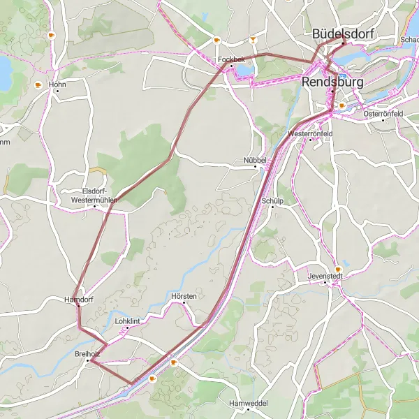 Karten-Miniaturansicht der Radinspiration "Eider Radweg" in Schleswig-Holstein, Germany. Erstellt vom Tarmacs.app-Routenplaner für Radtouren