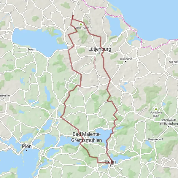 Map miniature of "Countryside Discovery" cycling inspiration in Schleswig-Holstein, Germany. Generated by Tarmacs.app cycling route planner