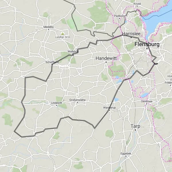 Map miniature of "Discover Historic Villages" cycling inspiration in Schleswig-Holstein, Germany. Generated by Tarmacs.app cycling route planner