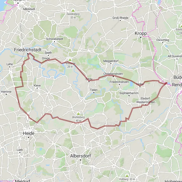 Map miniature of "Rural Beauty and Historical Sites" cycling inspiration in Schleswig-Holstein, Germany. Generated by Tarmacs.app cycling route planner