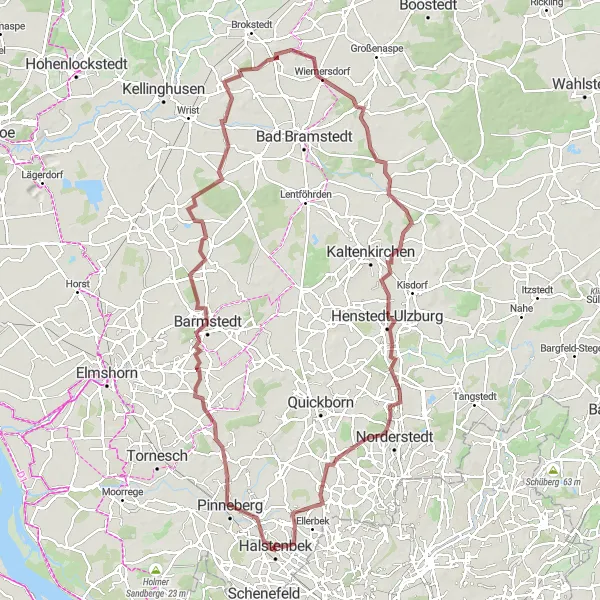 Map miniature of "Cycling Escape to Hasloh" cycling inspiration in Schleswig-Holstein, Germany. Generated by Tarmacs.app cycling route planner