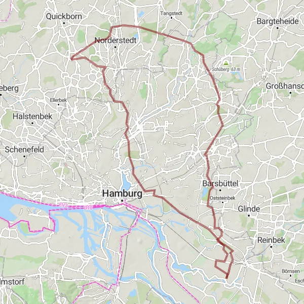 Map miniature of "The Nature Retreat" cycling inspiration in Schleswig-Holstein, Germany. Generated by Tarmacs.app cycling route planner