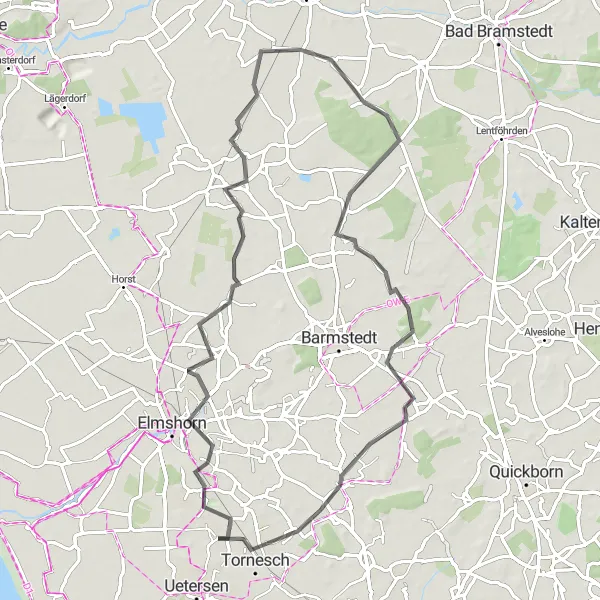 Map miniature of "Exploring the Countryside" cycling inspiration in Schleswig-Holstein, Germany. Generated by Tarmacs.app cycling route planner