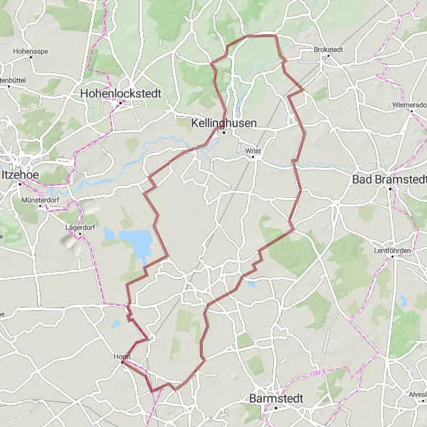 Map miniature of "Hohenfelde - Fitzbek Circuit" cycling inspiration in Schleswig-Holstein, Germany. Generated by Tarmacs.app cycling route planner