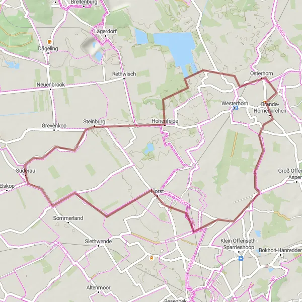 Karten-Miniaturansicht der Radinspiration "Grüne Wege um Krempe" in Schleswig-Holstein, Germany. Erstellt vom Tarmacs.app-Routenplaner für Radtouren