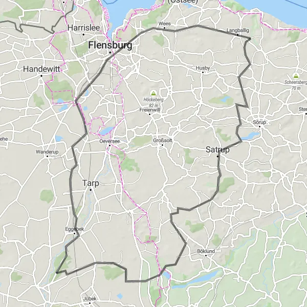 Map miniature of "Epic Scenery Tour" cycling inspiration in Schleswig-Holstein, Germany. Generated by Tarmacs.app cycling route planner