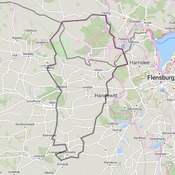 Map miniature of "Scenic Country Road Cycling Tour" cycling inspiration in Schleswig-Holstein, Germany. Generated by Tarmacs.app cycling route planner