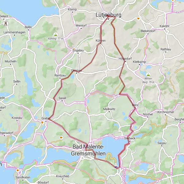 Karten-Miniaturansicht der Radinspiration "Rundweg um Lütjenburg und Umgebung" in Schleswig-Holstein, Germany. Erstellt vom Tarmacs.app-Routenplaner für Radtouren