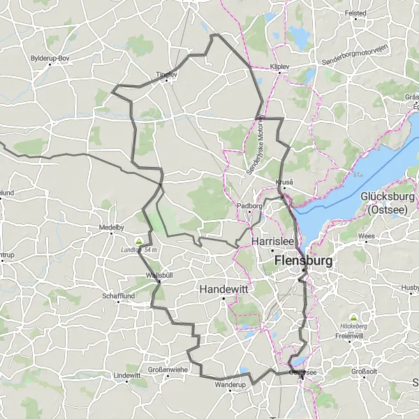 Map miniature of "Cultural and Natural Delights" cycling inspiration in Schleswig-Holstein, Germany. Generated by Tarmacs.app cycling route planner