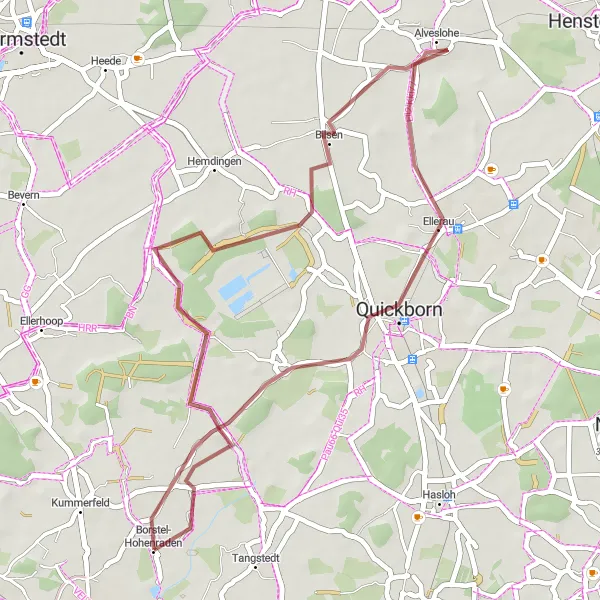 Map miniature of "Cultural Discoveries and Rural Landscapes" cycling inspiration in Schleswig-Holstein, Germany. Generated by Tarmacs.app cycling route planner