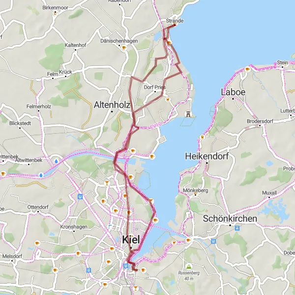 Map miniature of "Gravel Coastal Adventure" cycling inspiration in Schleswig-Holstein, Germany. Generated by Tarmacs.app cycling route planner