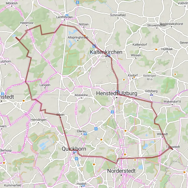 Karten-Miniaturansicht der Radinspiration "Grüne Oase und idyllische Dörfer" in Schleswig-Holstein, Germany. Erstellt vom Tarmacs.app-Routenplaner für Radtouren