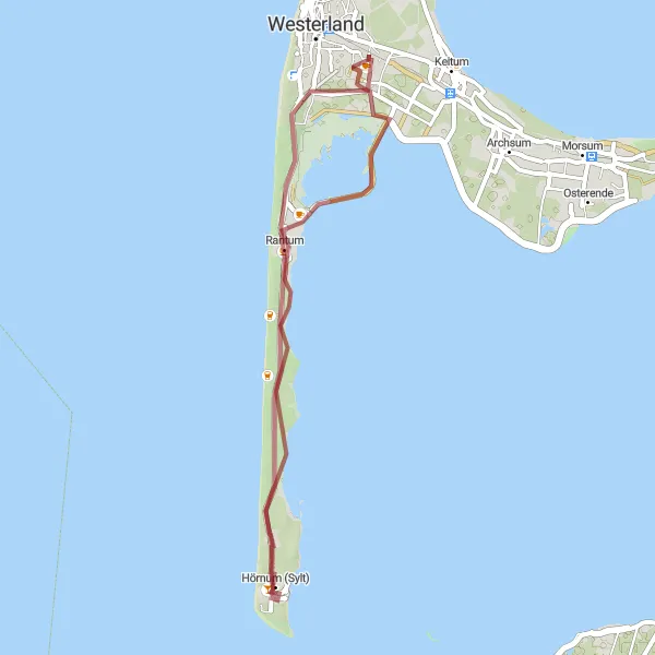 Map miniature of "Gravel Adventure to Tinnumburg" cycling inspiration in Schleswig-Holstein, Germany. Generated by Tarmacs.app cycling route planner