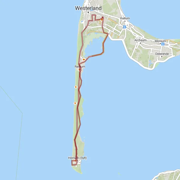 Map miniature of "Gravel Adventure to Tinnumburg" cycling inspiration in Schleswig-Holstein, Germany. Generated by Tarmacs.app cycling route planner