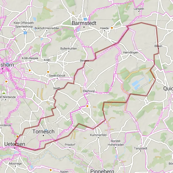 Karten-Miniaturansicht der Radinspiration "Gravel-Tour durch die Natur" in Schleswig-Holstein, Germany. Erstellt vom Tarmacs.app-Routenplaner für Radtouren