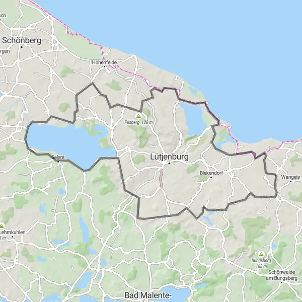 Map miniature of "Road Cycling Adventure to Döhnsdorf" cycling inspiration in Schleswig-Holstein, Germany. Generated by Tarmacs.app cycling route planner