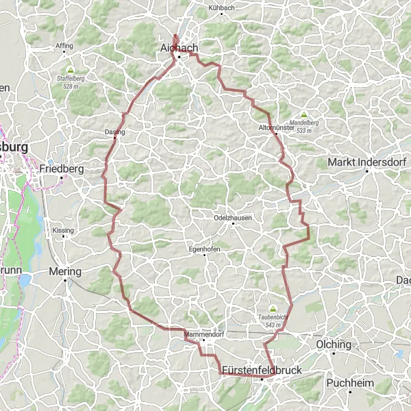 Karten-Miniaturansicht der Radinspiration "Abenteuerliche Tour durch Schwaben" in Schwaben, Germany. Erstellt vom Tarmacs.app-Routenplaner für Radtouren
