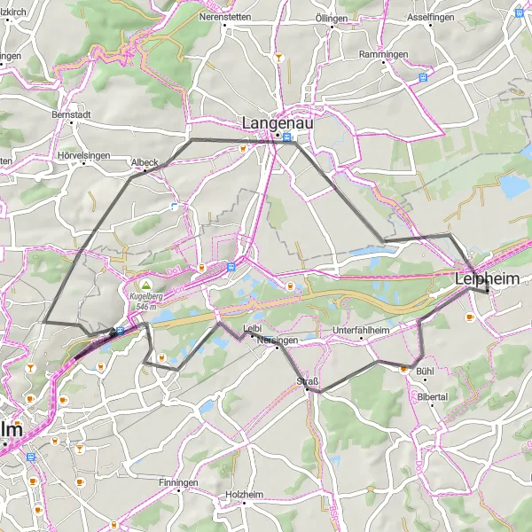 Karten-Miniaturansicht der Radinspiration "Rundtour durch die Schwäbische Alb" in Schwaben, Germany. Erstellt vom Tarmacs.app-Routenplaner für Radtouren