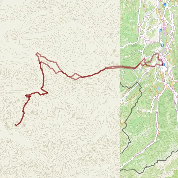 Map miniature of "Scenic Gravel Adventure" cycling inspiration in Schwaben, Germany. Generated by Tarmacs.app cycling route planner