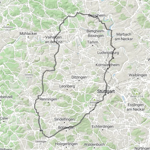 Karten-Miniaturansicht der Radinspiration "Entdecke den schönen Schwarzwald mit dem Rennrad" in Stuttgart, Germany. Erstellt vom Tarmacs.app-Routenplaner für Radtouren