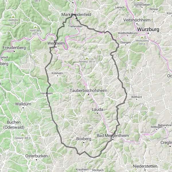 Karten-Miniaturansicht der Radinspiration "Eine anspruchsvolle Fahrt durch die Natur" in Stuttgart, Germany. Erstellt vom Tarmacs.app-Routenplaner für Radtouren