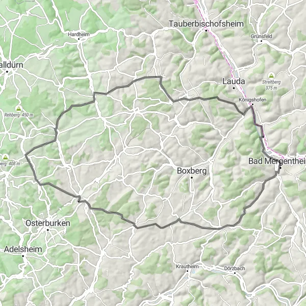 Karten-Miniaturansicht der Radinspiration "Entdeckungsreise durch die Hohenloher Ebene" in Stuttgart, Germany. Erstellt vom Tarmacs.app-Routenplaner für Radtouren