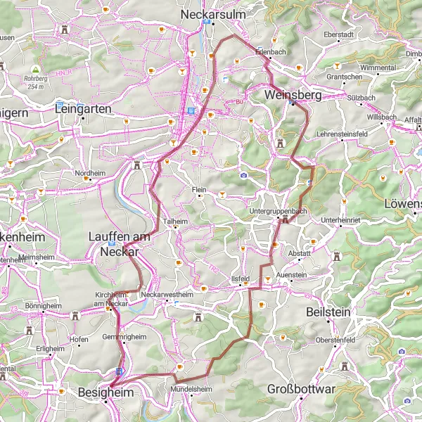 Karten-Miniaturansicht der Radinspiration "Der Neckar-Entdeckerweg" in Stuttgart, Germany. Erstellt vom Tarmacs.app-Routenplaner für Radtouren