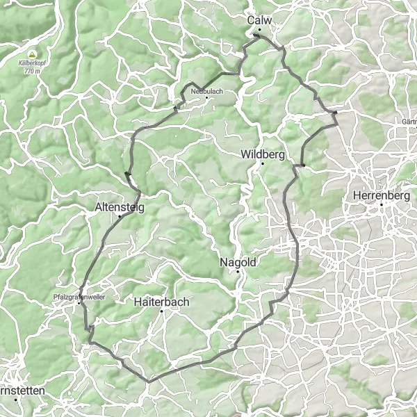 Karten-Miniaturansicht der Radinspiration "Herausfordernde Rundtour mit Ausblick auf historische Altstadt" in Stuttgart, Germany. Erstellt vom Tarmacs.app-Routenplaner für Radtouren