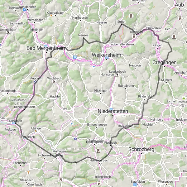 Karten-Miniaturansicht der Radinspiration "Radtour zu historischen Schätzen" in Stuttgart, Germany. Erstellt vom Tarmacs.app-Routenplaner für Radtouren
