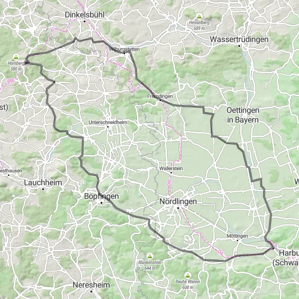 Map miniature of "Enchanting Landscapes of Ellergrund" cycling inspiration in Stuttgart, Germany. Generated by Tarmacs.app cycling route planner