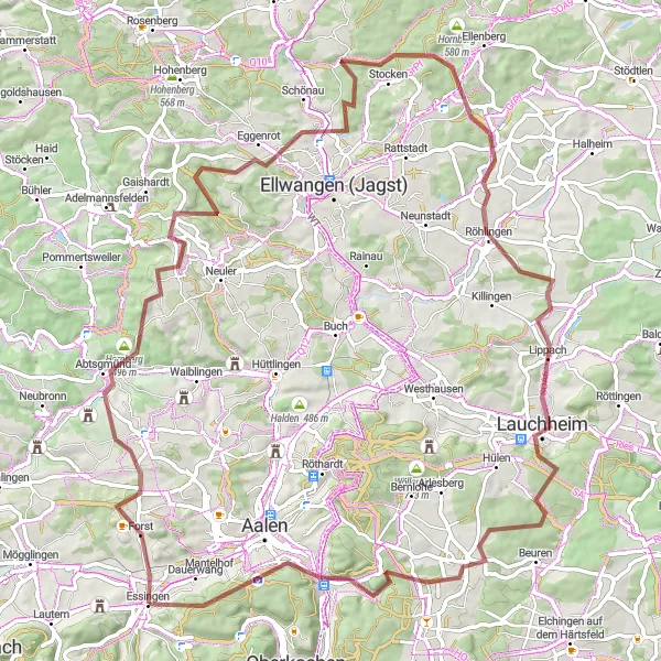 Karten-Miniaturansicht der Radinspiration "Geheimnisvolle Pfade und Naturerlebnisse" in Stuttgart, Germany. Erstellt vom Tarmacs.app-Routenplaner für Radtouren