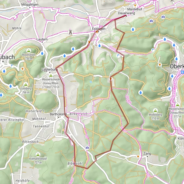 Karten-Miniaturansicht der Radinspiration "Kleine Tour mit großer Vielfalt" in Stuttgart, Germany. Erstellt vom Tarmacs.app-Routenplaner für Radtouren