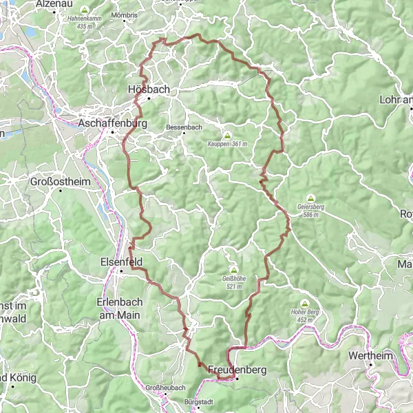 Map miniature of "The Rothenbuch Gravel Challenge" cycling inspiration in Stuttgart, Germany. Generated by Tarmacs.app cycling route planner