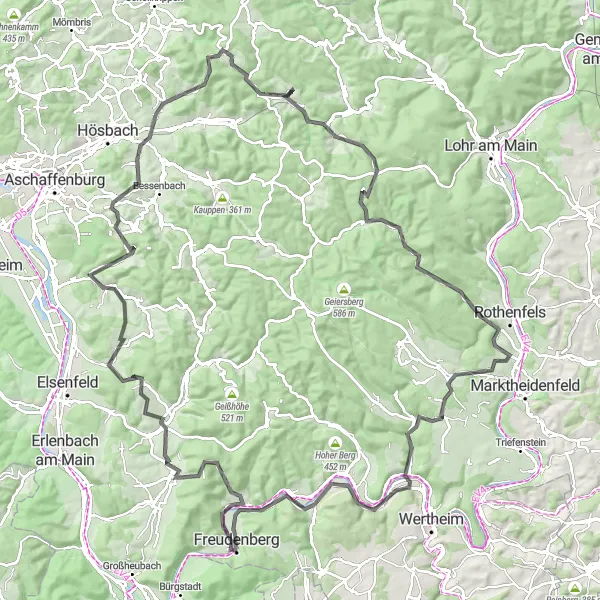 Map miniature of "Collenberg Loop" cycling inspiration in Stuttgart, Germany. Generated by Tarmacs.app cycling route planner