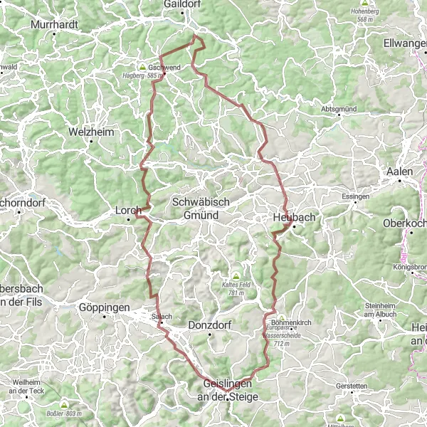 Karten-Miniaturansicht der Radinspiration "Rundtour über Schafenberg" in Stuttgart, Germany. Erstellt vom Tarmacs.app-Routenplaner für Radtouren
