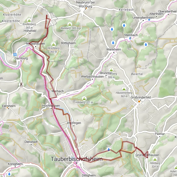 Karten-Miniaturansicht der Radinspiration "Gravel-Tour um Stuttgart: Naturverbundenheit und Herausforderungen" in Stuttgart, Germany. Erstellt vom Tarmacs.app-Routenplaner für Radtouren