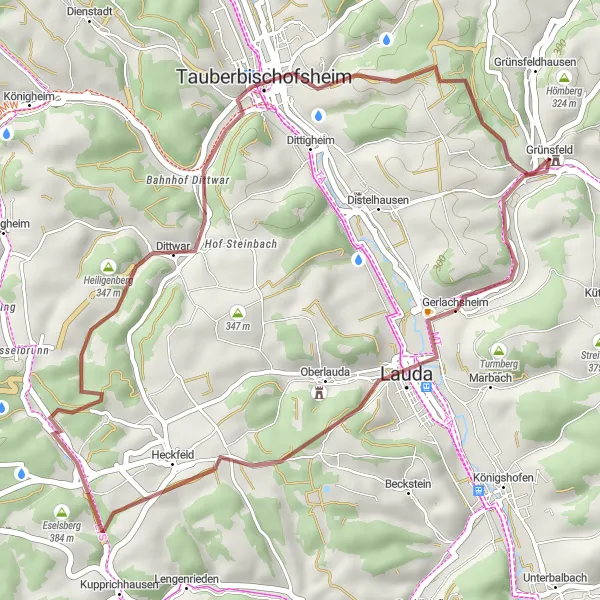 Karten-Miniaturansicht der Radinspiration "Gravel-Tour um Stuttgart: Entdecken Sie versteckte Schätze" in Stuttgart, Germany. Erstellt vom Tarmacs.app-Routenplaner für Radtouren
