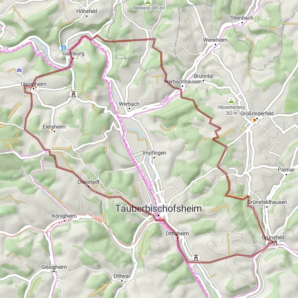 Map miniature of "Rotenberg Ride" cycling inspiration in Stuttgart, Germany. Generated by Tarmacs.app cycling route planner