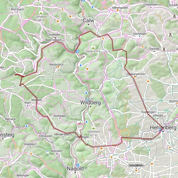Karten-Miniaturansicht der Radinspiration "Versteckte Schätze der Schwäbischen Alb" in Stuttgart, Germany. Erstellt vom Tarmacs.app-Routenplaner für Radtouren