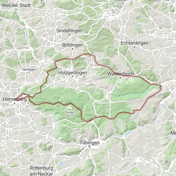 Karten-Miniaturansicht der Radinspiration "Auf den Spuren der Schwaben" in Stuttgart, Germany. Erstellt vom Tarmacs.app-Routenplaner für Radtouren