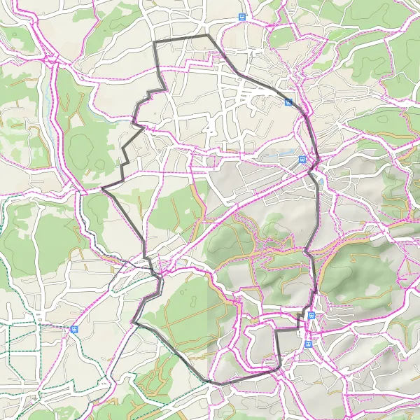 Map miniature of "Ehningen Loop" cycling inspiration in Stuttgart, Germany. Generated by Tarmacs.app cycling route planner