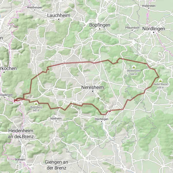 Karten-Miniaturansicht der Radinspiration "Historische Graveltour durch die Schwäbische Alb" in Stuttgart, Germany. Erstellt vom Tarmacs.app-Routenplaner für Radtouren