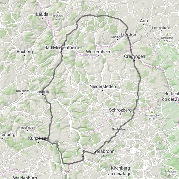 Karten-Miniaturansicht der Radinspiration "Madonnen und Weinberge Tour" in Stuttgart, Germany. Erstellt vom Tarmacs.app-Routenplaner für Radtouren