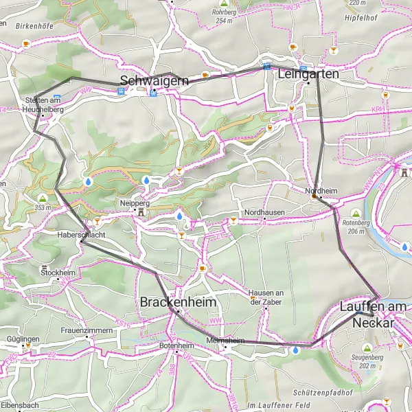 Karten-Miniaturansicht der Radinspiration "Entspannte Tour durch die Natur" in Stuttgart, Germany. Erstellt vom Tarmacs.app-Routenplaner für Radtouren