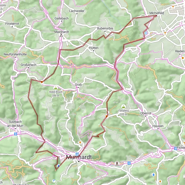 Karten-Miniaturansicht der Radinspiration "Riesbergturm Rundkurs" in Stuttgart, Germany. Erstellt vom Tarmacs.app-Routenplaner für Radtouren