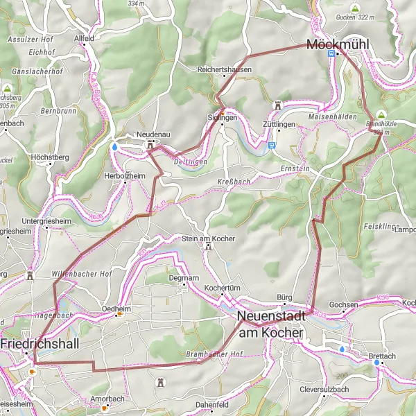 Karten-Miniaturansicht der Radinspiration "Ruhe und Natur pur auf Schotterwegen" in Stuttgart, Germany. Erstellt vom Tarmacs.app-Routenplaner für Radtouren