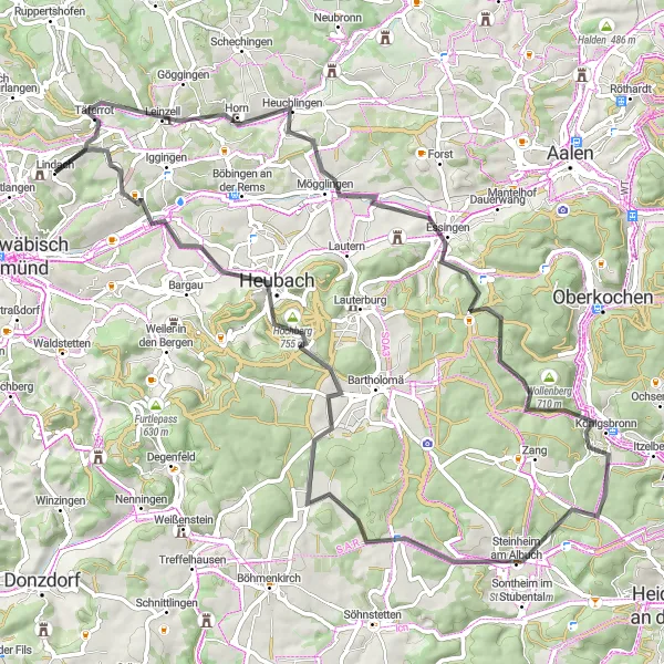 Karten-Miniaturansicht der Radinspiration "Die Flusstalroute" in Stuttgart, Germany. Erstellt vom Tarmacs.app-Routenplaner für Radtouren