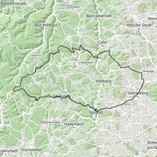 Karten-Miniaturansicht der Radinspiration "Historische Burgen und Schlösser Tour" in Stuttgart, Germany. Erstellt vom Tarmacs.app-Routenplaner für Radtouren