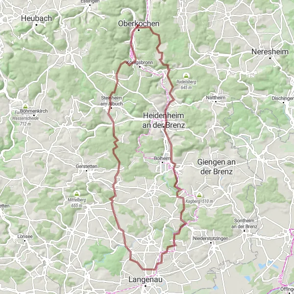 Map miniature of "Adventure Through Hidden Gems" cycling inspiration in Stuttgart, Germany. Generated by Tarmacs.app cycling route planner